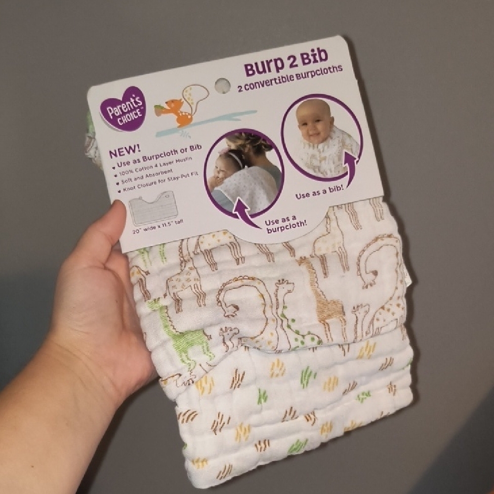 Dinosaur Print Burp Cloths
